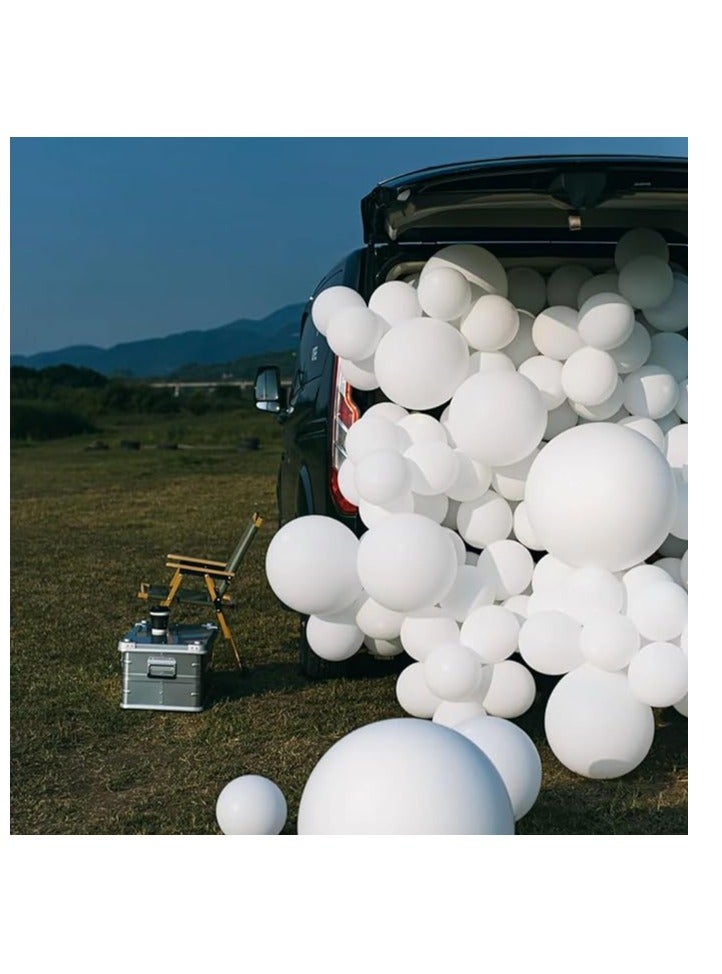 Boxwoods 100 Pcs Of Helium Quality Thick White Latex Balloons 12 inch 3.2g For Bridal Shower Graduation Anniversary And Birthday Party Decoration - Image 3